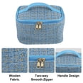 thumbnail image 3 of Unique Bargains Floral Makeup Bag Zipper Flower Cosmetic Pouch Blue, 3 of 7