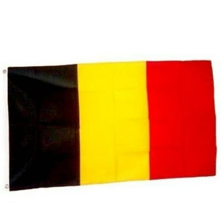 Durable Polyester Flag Measures - Belgium Flag 3x5 Brand NEW 3 x 5 BELGIAN Outdoor Banner, Durable Polyester Material By Flags Unlimited,USA