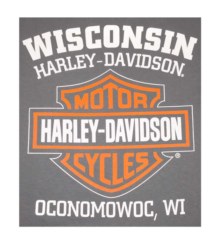 Harley-Davidson Mens Bar & Shield Short Sleeve T-shirt, Charcoal 