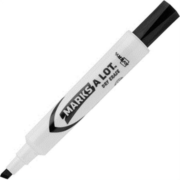 Avery AVE24408 Marks A Lot Desk-Style Dry Erase Marker Chisel Tip, Black