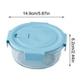 thumbnail image 3 of Lilixerw 5.87 x 2.44 inch Glass Round Bento Box,Salad Container Salad Bowl with Opaque Lid,Dishwasher,Microwave,and Oven Safe,Lunch Box Office Fresh-keeping Box, 3 of 6