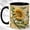 Black, variant on Yellow Sunflower Accent Mug, 11oz Ceramic Coffee Cup for Flower Lovers