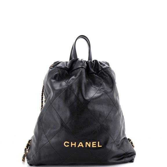 Pre-Owned 22 Chain Backpack Quilted Calfskin Large By Rebag
