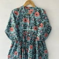 thumbnail image 4 of New Block Wood Floral Dress, Humming Dress,Summer Dress,Handblock Dress,Block print Dress,Dresses For Woman,Button Dress,Pocket Dress,Indian, 4 of 9