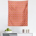 thumbnail image 1 of Geometric Tapestry, Checked Pattern with Dots in Squares Diagonal Retro Style, Fabric Wall Hanging Decor for Bedroom Living Room Dorm, 5 Sizes, Sky Blue Marigold, by Ambesonne, 1 of 1