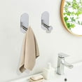 thumbnail image 5 of NWOKYZGH 1Pc Sticky Adhesive Hooks for Hanging, Stainless Steel Key Holder Command Hooks Stick On Wall Mount Hanger Over the Door Metal Utility Hooks for Kitchen, Cup, Coat, hat, 5 of 6