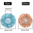 thumbnail image 2 of 2PCS Shower Cap Bathing Cap Waterproof Shower Cap Elastic Waterproof Shower Caps for Ladies Spa Salon Purple+Dark Blue, 2 of 5