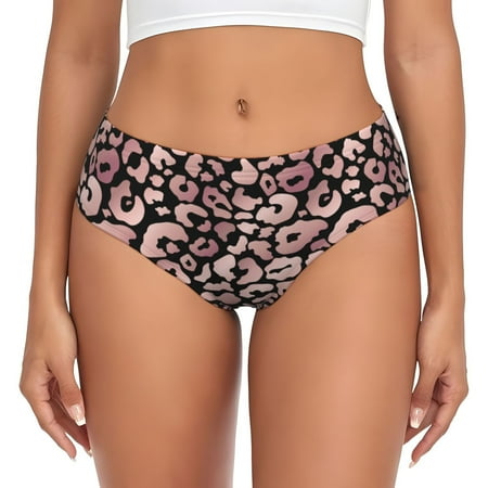 Womens Underwear - Trendy rose gold leopard No Show Seamless Underwear for Women  Soft Comfort Stretch Women s Panties  Hipster Ladies Panties Bikini Underwear Briefs