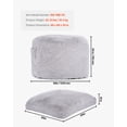 thumbnail image 2 of VEVOR Bean Bag Bed Chair Convertible from Chair to Lounge or Mattress Grey-Queen, 2 of 9