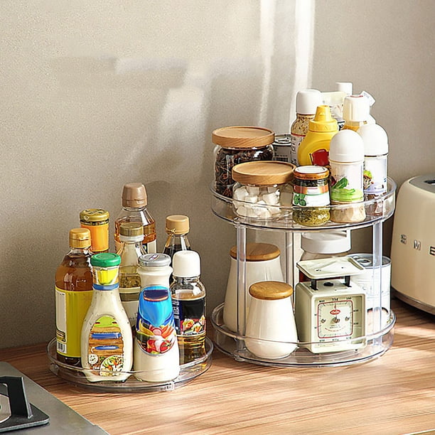 Estante para Especias de Cocina Ganfancp Estante Giratorio para Condimentos de Sobremesa