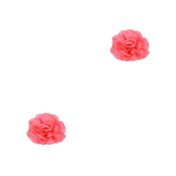 Yuarrent Amuletos para perros Flor Aspecto hermoso Pajarita para gatos Suministros para mascotas Decoración para el cuello para adornos rosa rosa fluorescente 2Conjunto