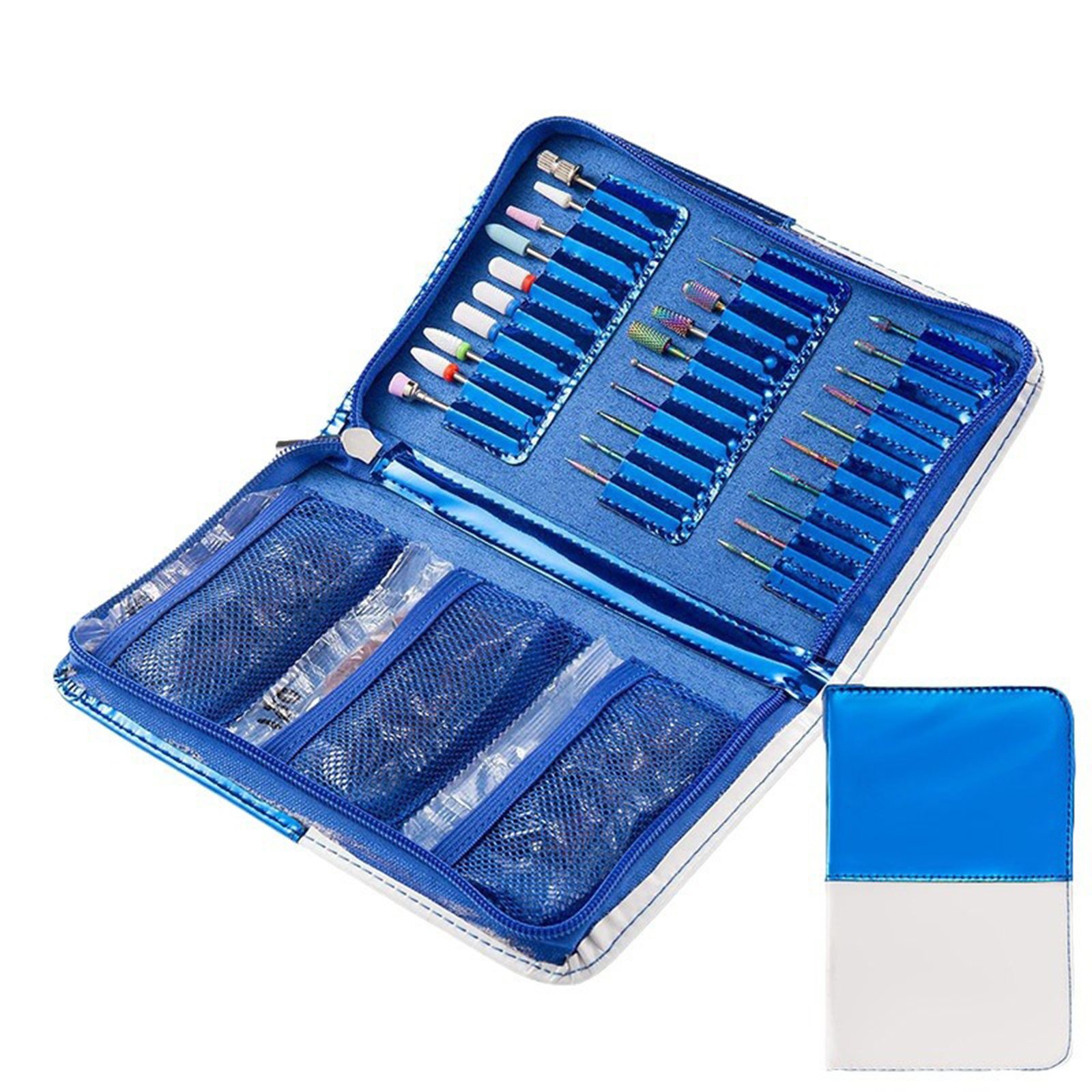 30Pcs Drill Bits, Cuticle Carbide Remover Bits for Home Salon Acrylic/Gel Manicure Pedicure Tool