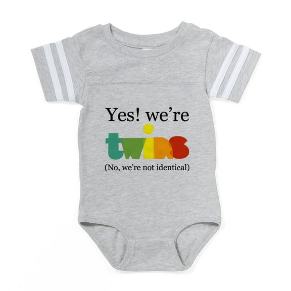CafePress - Yesweretwinsfraternal - Cute Infant Baby Football Bodysuit