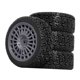 thumbnail image 4 of 4 piezas de rueda y neumático RC, accesorio para bricolaje, modelo de repuesto para bricolaje, fácil instalación, repuesto negro resistente para 1:10 Gris, 4 of 8