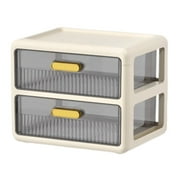 Begzeat White Desktop Drawers, Stackable Office Storage Drawers for Desk, Craft Organizer and Storage Bins,2 Small Storage Container with Plastic Drawers for Office Supplies Desk accessories