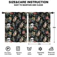 thumbnail image 2 of 2 Panels Space Sci-Fi Print Pattern Nursery Curtains Boys Girls Kids Black and White Floral Modern Window Drapes for Living Bedroom Playroom Room Decor Rod Pocket 42x54Inch, 2 of 5