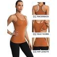 thumbnail image 4 of Charmo Women's Ribbed Camisole Workout Tank Tops with Built in Bra Basic Undershirt, 4 of 7