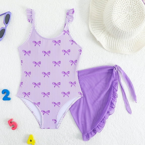 Girls Swimsuits Size 4-5Y Bikini Backless Tankini Cute Swimwear Toddler Summer Beach Pool 2 Piece Outfit