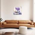 thumbnail image 2 of ZHONGYUTONG Purple Flower Wall Art Rustic Floral Painting Print Lavender Flower Canvas Pictures Bathroom Bedroom Home Farmhouse Wall Decor Frame (16.00"x16.00"), 2 of 6