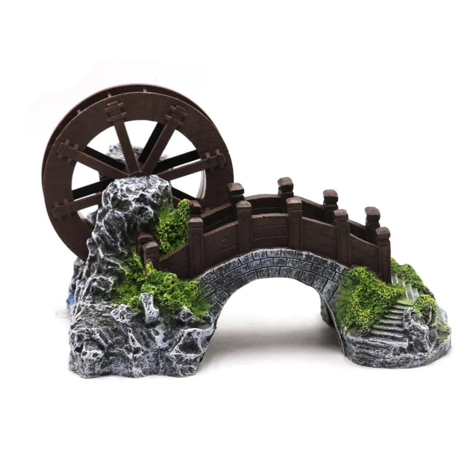 Bvdfgk Aquarium Underwater Decor Aquarium Bridge Decor Doll House Figurine Statue Resin