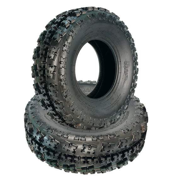 Set of 2 22X7-10 ATV UTV Tires, All-Terrain Mud Tires 6 Ply Tubeless with No-Directional Knobby Tread, DOT Certified (Not for Highway Service)