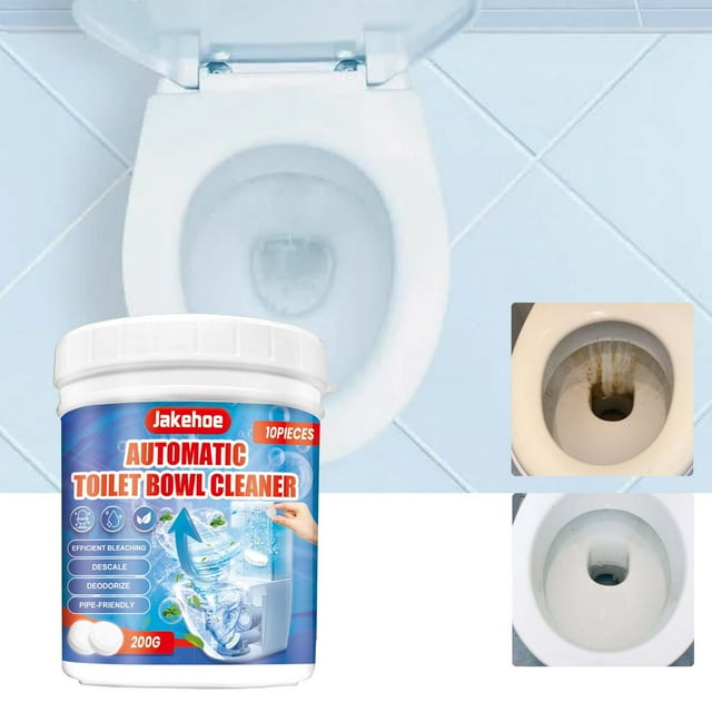 Ganfancp Automatic Toilet Bowl Tablets, Powerful Cleaner for Clogs, Safe for All Surfaces, Deodorizes and Dissolves Dirt, Wide Application