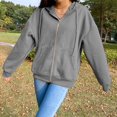thumbnail image 1 of Chaqueta con capucha Macarena Gris XL para mujer, 1 of 8