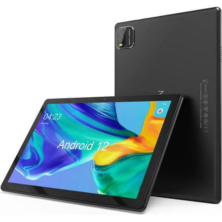 10.1 Inch Android 12 Tablet pc,64GB ROM 256GB Expand,Quad-Core Tablets,IPS HD Touch...