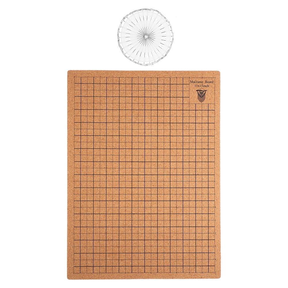 KHBUAB Macrame Cork Grid Board for Knitting and Weaving with Pins Sturdy Portable Assorted Colors