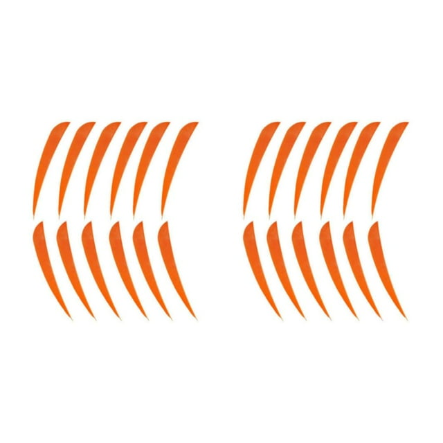 ZheElen 12pcs 3inch Archery Turkey Feathers Fletchings Vanes Orange 3 Inch 2Set