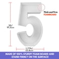 thumbnail image 4 of 3FT Mosaic Balloon Frame Large Marquee Numbers 5, Balloon Mosaic Number Frame Pre-Cut Kit Thick Foam Board Decoration Supplies for Birthdays, Baby Shower, Anniversary, 4 of 6
