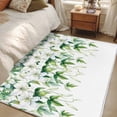 thumbnail image 5 of Rectangle Area Rug 4x6ft,Spring Floral Green Watercolor Leaves Washable Carpet Non-Slip Runner Accent Rugs Indoor Floor Mat for Bedroom Living Room Decor,Weeping Vine Flower, 5 of 9