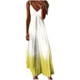 thumbnail image 2 of Antinious Women Camis Sleeveless V-Neck Print Ruched Beach Casual Stylish Long Dress, 2 of 5