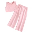 thumbnail image 2 of SNKSDGM Girls Girls Spring Outfits Red Outfits Baby Girl Children's Clothes 2025 New Girls Fashion Casual Sleeveless Vest Solid Color Suit Wind Two Piece Set 2-3 Years, 2 of 5