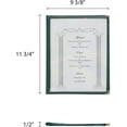 thumbnail image 3 of TrueCraftware- 8-1/2” x 11” Green Triple Page Book Fold Restaurant Menu Covers 3 Page 6 View Set of 10- Crystal Clear Menu Covers Sleeve Menu Folder Menu Book Holders for Bar Cafe Restaurant, 3 of 14