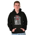 thumbnail image 3 of Courageous Fireman Firefighter Men's Big & Tall Graphic Hoodie Brisco Brands 2X, 3 of 5