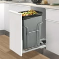 thumbnail image 3 of QinaQin Pull Out Trash Can Under Cabinet, Stainless Steel Slide Out Shelf for Kitchen Sink Cabinet, Trash Can Not Included, 3 of 7