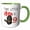 Green/White, variant on 3drose, This Little Ninja Is 9 a Great Birthday Ninja Gift for Any Kid Party, 11oz Two-tone Red Mug