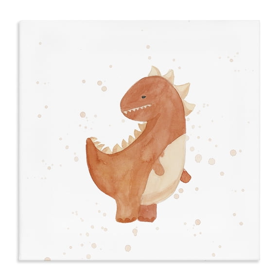 Stupell Industries Contemporary Fun Bold Orange Dinosaur Canvas Art, 36 x 36, by Lucille Price
