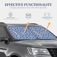 thumbnail image 4 of Vsdgher Stylized Flowers Vintage Boho Print Car Windshield Sun Shade, Reflective Sunshade Window Sunshade Sun Visor Protector Fit for Cars,Trucks,SUVs-Small, 4 of 6