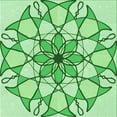 thumbnail image 1 of Ahgly Company Indoor Square Patterned Jade Green Area Rugs, 8' Square, 1 of 6