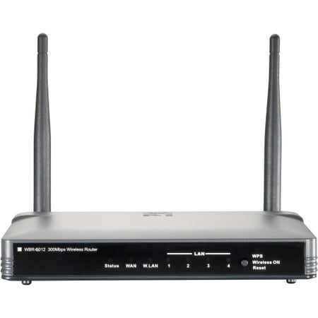 LevelOne WBR-6012 LevelOne WBR-6012 Wireless N 300Mbps Broadband Router w/5dBi Antenna - 2.46 GHz ISM Band - 2 x Antenna - 300 Mbit/s Wireless Speed - 4 x Network Port - 1 x
