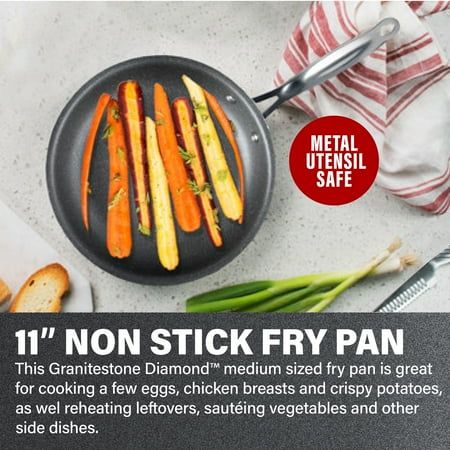 Granitestone - Non-Stick Frying Pan - Gray/Silver