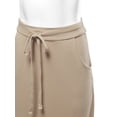 thumbnail image 4 of A2Y Women's Drawstring Waist Side Pockets Rayon Maxi Skirt Ash Mocha 2XL, 4 of 4