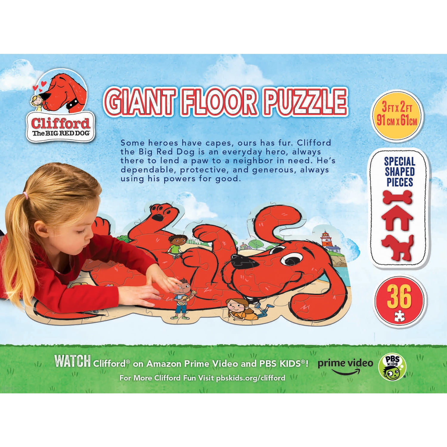 MasterPieces Clifford 36 Piece Floor Jigsaw Puzzle for Kids