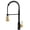 Black& Brushed Gold-Classic, variant on Matte Black Classic Pull Down Sprayer Kitchen Faucet Single Hole Farmhouse Bar Laundry Outdoor Sink