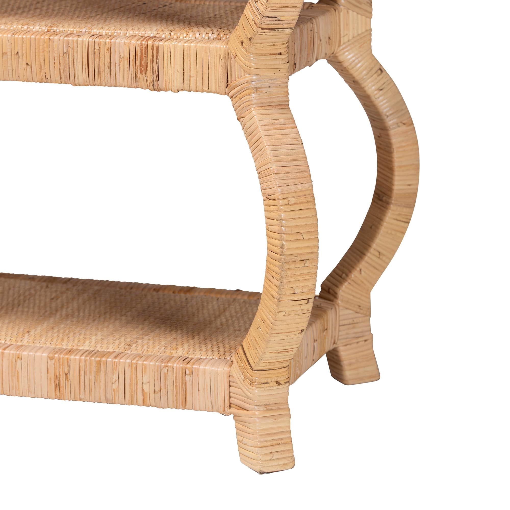bali & pari Dalida Boho Console Table, 3-Tier, Natural