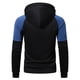 thumbnail image 4 of pstuiky camisa de manga larga para hombre, Sudadera informal con cremallera y retazos para hombre, ropa de trabajo a la moda, sudadera con capucha, blusa deportiva para entrenamiento xxl, 4 of 7