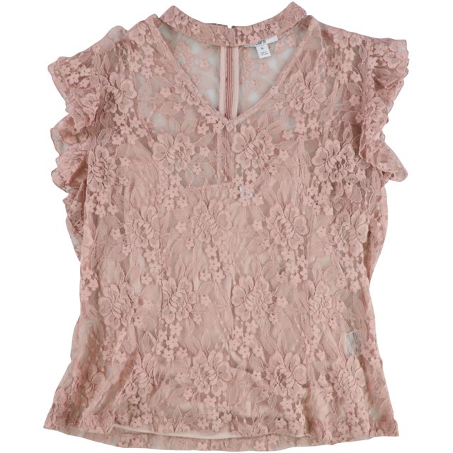 Blusa de encaje bar III Rosa Extragrande
