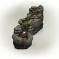 thumbnail image 4 of Alpine Corporation 61" x 18" x 20" Polystone Light-Up Cascading Floor Pump Fountain, Mossy Brown, 4 of 12